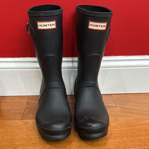 Hunter Classic Black Waterproof Boots size 8 - Picture 1 of 10